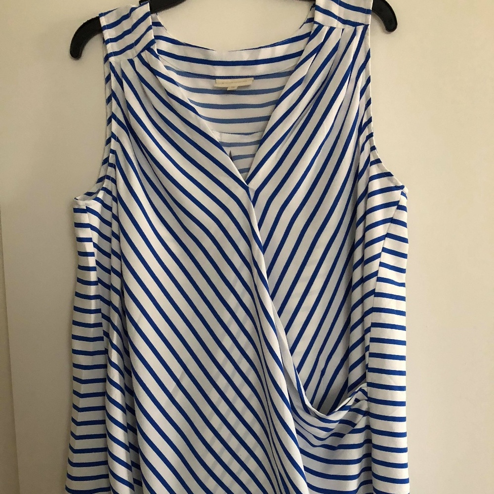 Modcloth Blue Striped Wrap Tank
